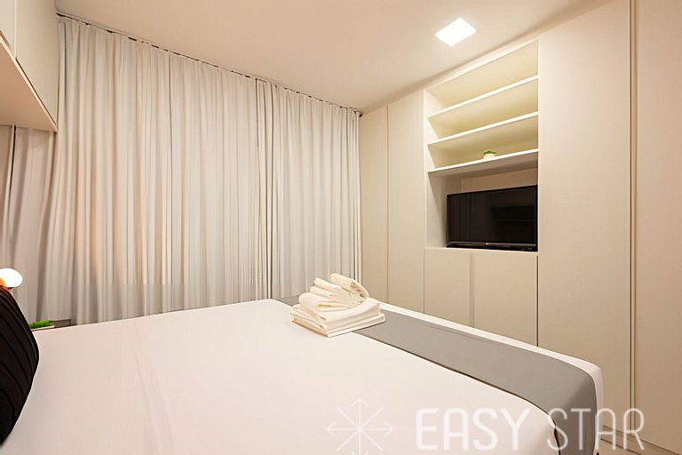Aconchegante studio c/ cama Queen no Brooklin