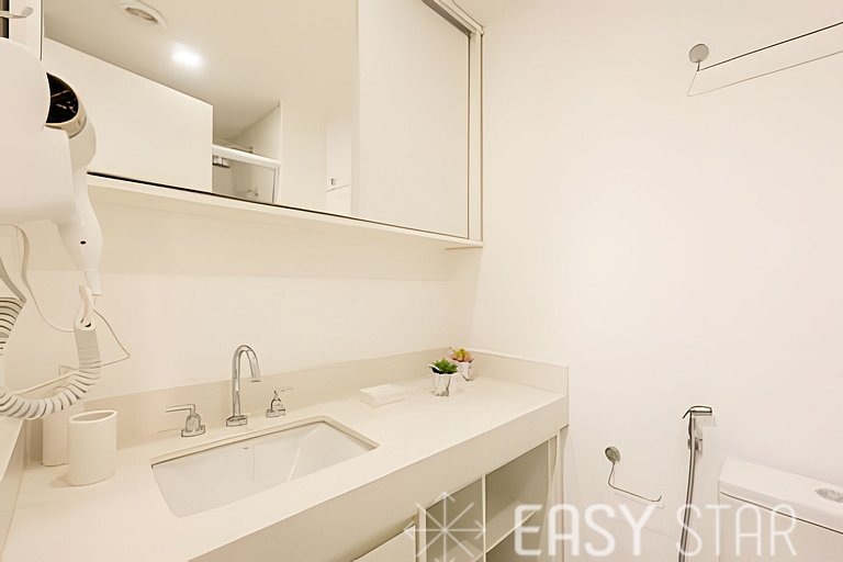 Aconchegante studio c/ cama Queen no Brooklin
