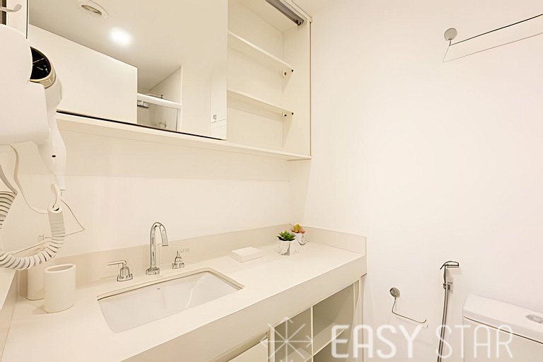 Aconchegante studio c/ cama Queen no Brooklin