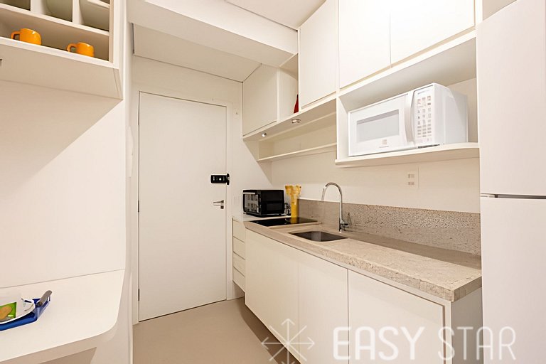 Aconchegante studio c/ cama Queen no Brooklin