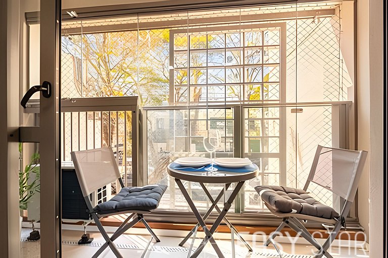Aconchegante studio c/ cama Queen no Brooklin