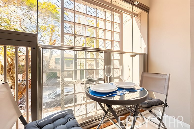 Aconchegante studio c/ cama Queen no Brooklin