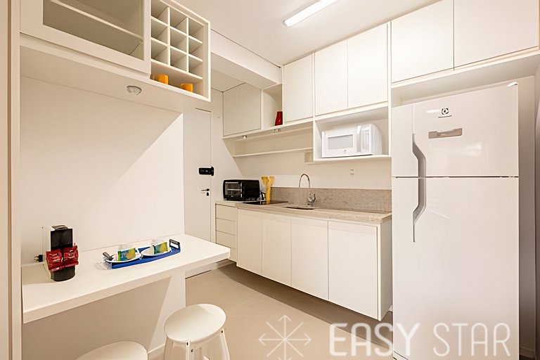 Aconchegante studio c/ cama Queen no Brooklin