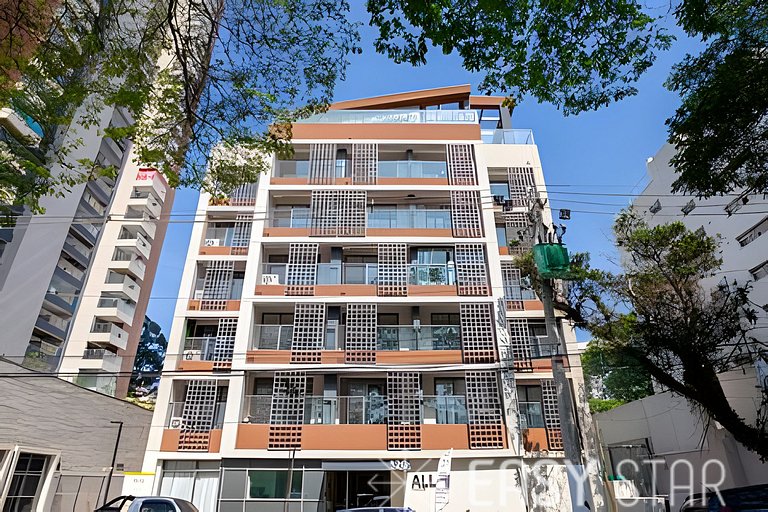 Aconchegante studio c/ cama Queen no Brooklin