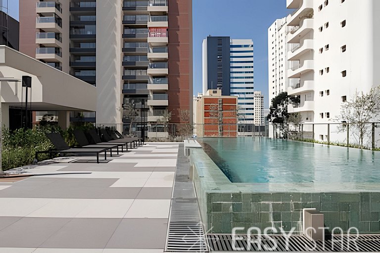 Acogedor estudio con cama Queen en Brooklin