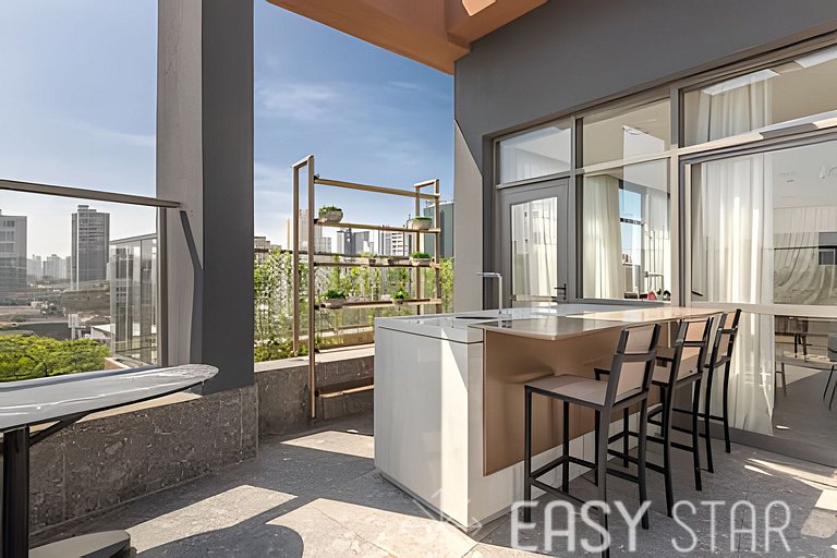 Acogedor estudio con cama Queen en Brooklin