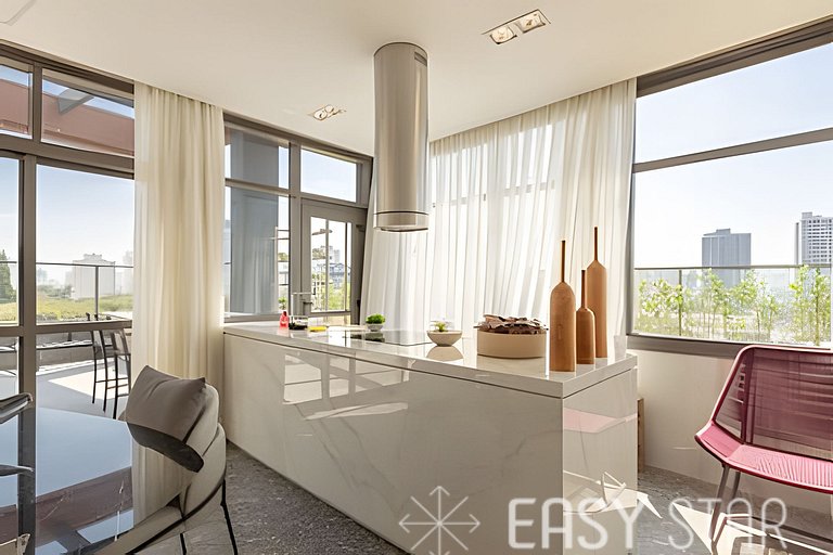 Aconchegante studio c/ cama Queen no Brooklin
