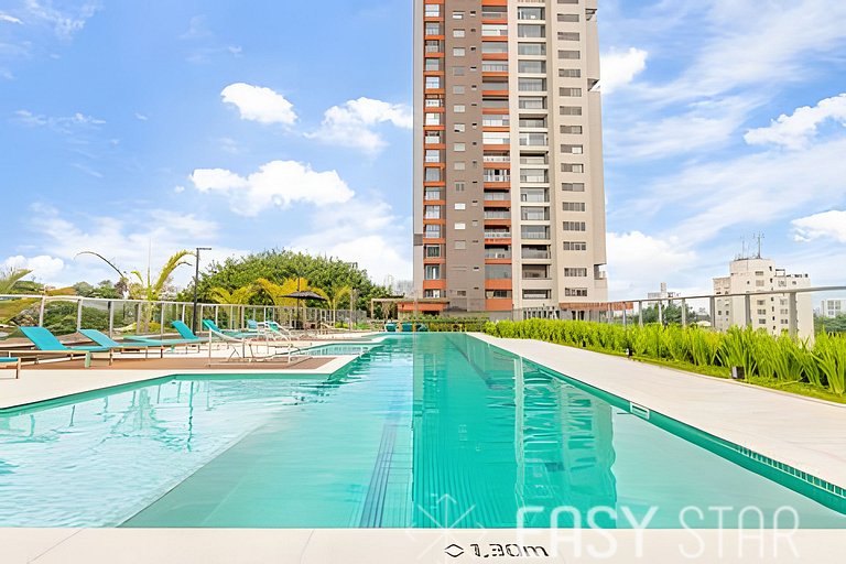 Aconchegante Studio com vista no 24º andar