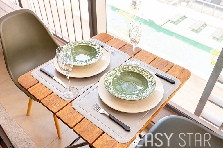 Easy Star - Studio charmoso com piscina no Brooklin! - BQ01I