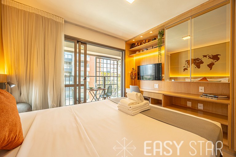 Easy Star - Studio charmoso com piscina no Brooklin! - BQ01I