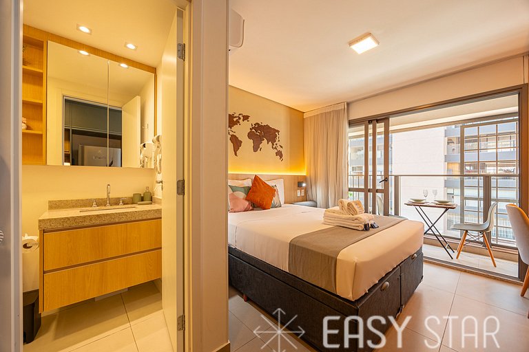 Easy Star - Studio charmoso com piscina no Brooklin! - BQ01I