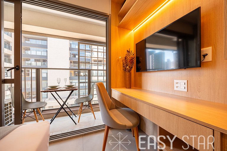 Easy Star - Studio charmoso com piscina no Brooklin! - BQ01I