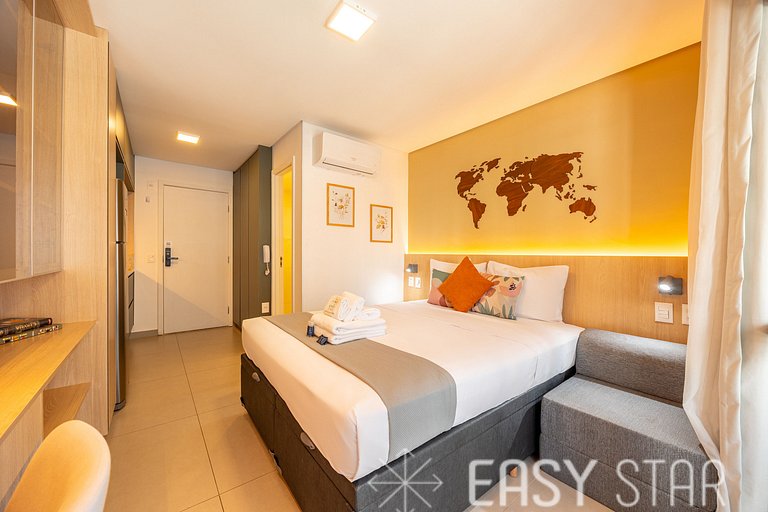 Easy Star - Studio charmoso com piscina no Brooklin! - BQ01I