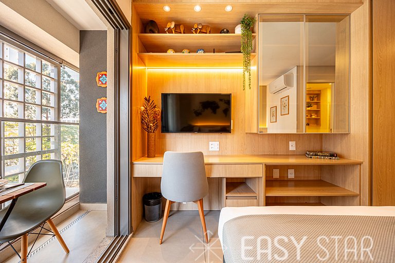 Easy Star - Studio charmoso com piscina no Brooklin! - BQ01I