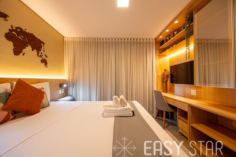 Easy Star - Studio charmoso com piscina no Brooklin! - BQ01I