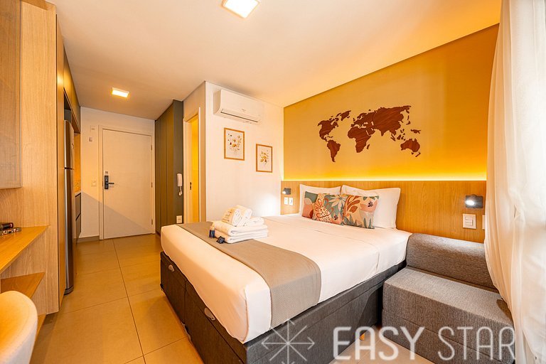 Easy Star - Studio charmoso com piscina no Brooklin! - BQ01I