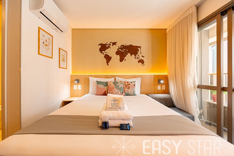 Easy Star - Studio charmoso com piscina no Brooklin! - BQ01I