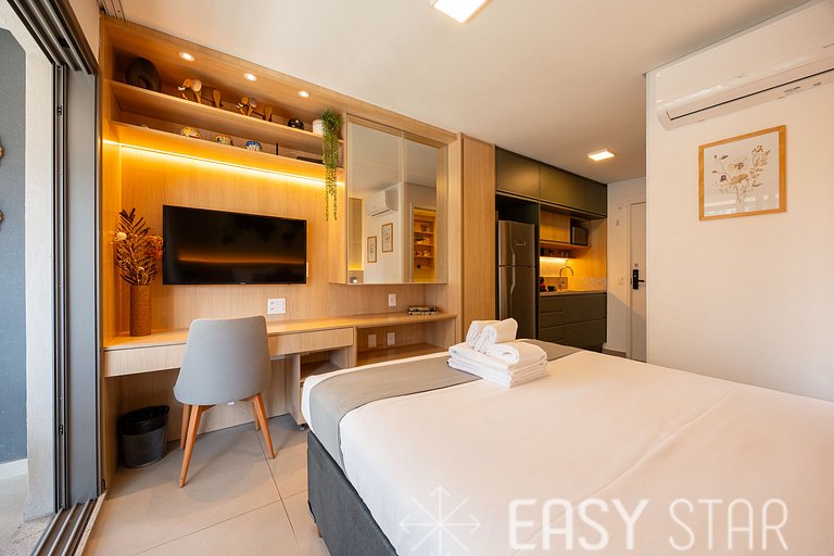 Easy Star - Studio charmoso com piscina no Brooklin! - BQ01I