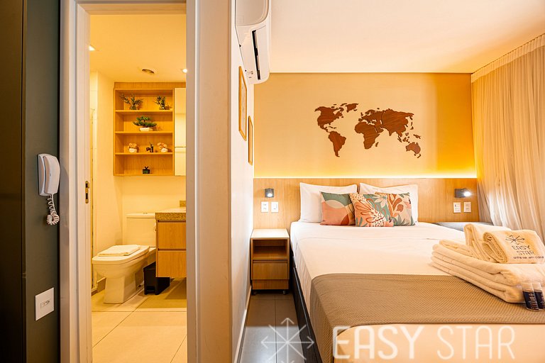 Easy Star - Studio charmoso com piscina no Brooklin! - BQ01I