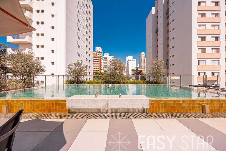 Easy Star - Studio charmoso com piscina no Brooklin! - BQ01I