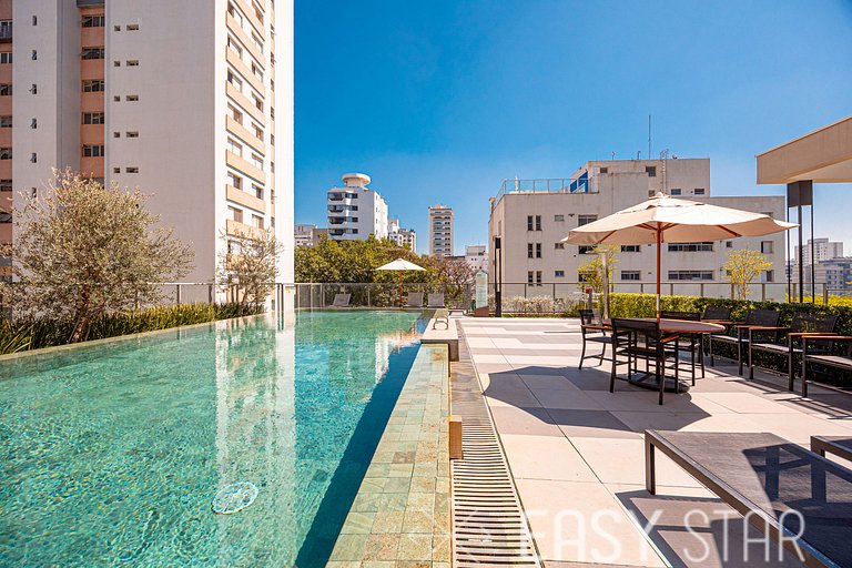 Easy Star - Studio charmoso com piscina no Brooklin! - BQ01I