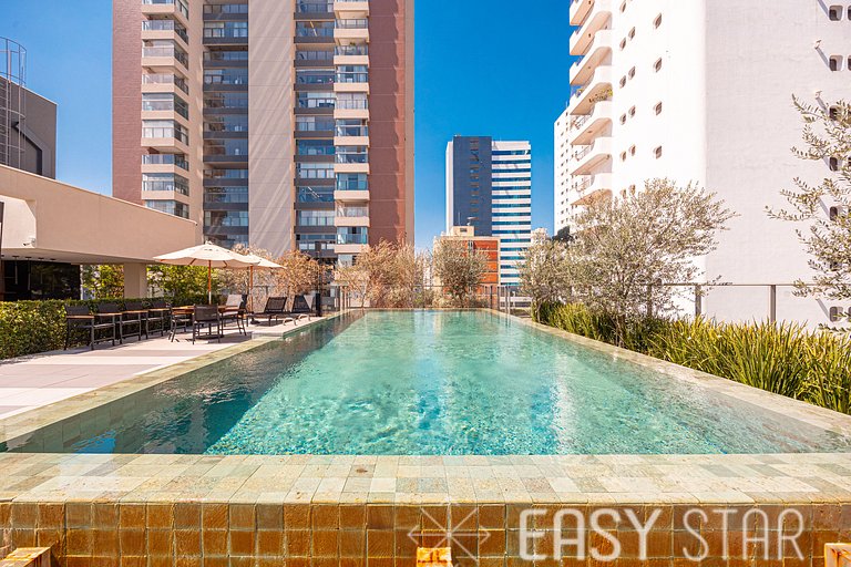 Easy Star - Studio charmoso com piscina no Brooklin! - BQ01I