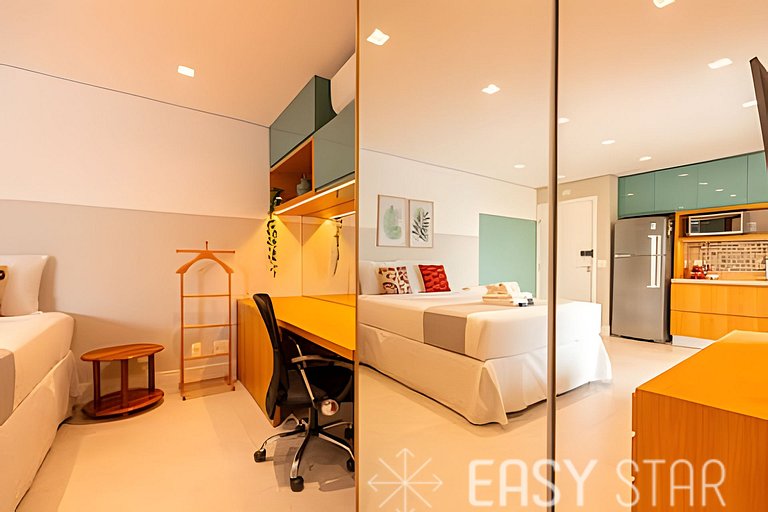 Lindo studio c/ vaga no coração do Campo Belo