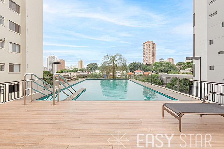 Lindo studio c/ vaga no coração do Campo Belo