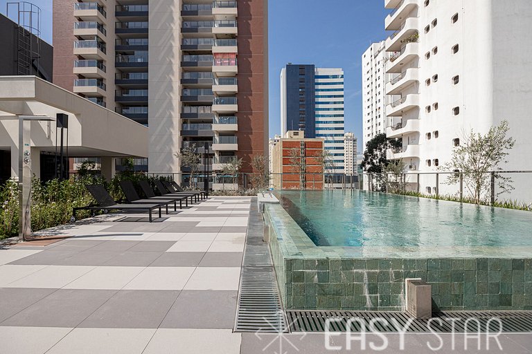 Easy Star - Lindo studio no coração do Novo Brooklin - HI02I