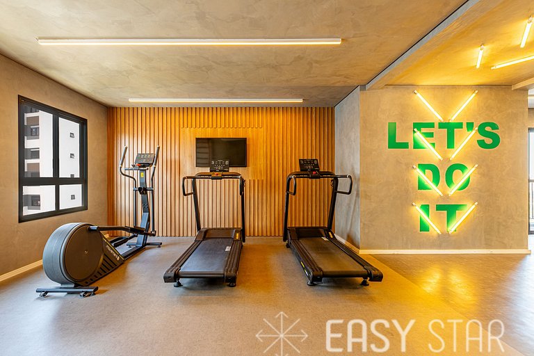 Easy Star - Belo apto com 1 quarto e varanda - II01I