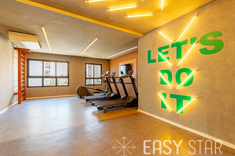 Easy Star - Belo apto com 1 quarto e varanda - II01I