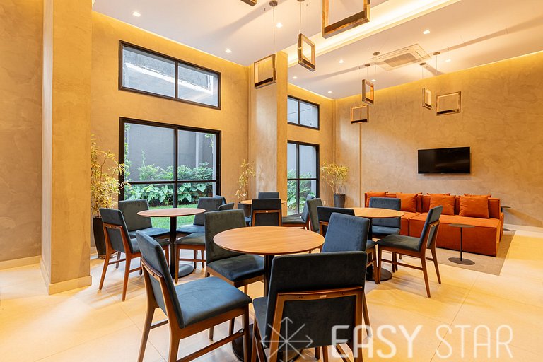 Easy Star - Belo apto com 1 quarto e varanda - II01I