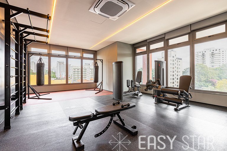 Easy Star - Fabuloso studio duplo no Alto da Boa Vista - GA0