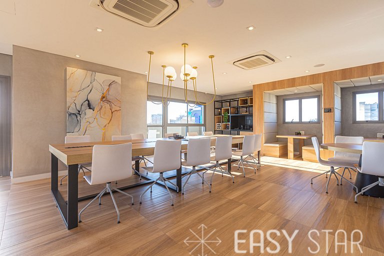Easy Star - Lindo studio no 24° andar com vista livre - IL01