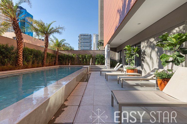 Easy Star - Lindo studio no 24° andar com vista livre - IL01
