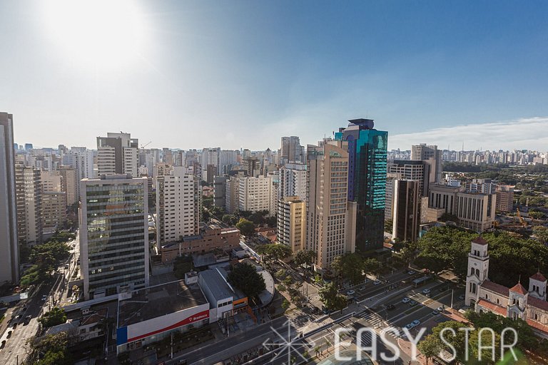 Easy Star - Lindo studio no 24° andar com vista livre - IL01