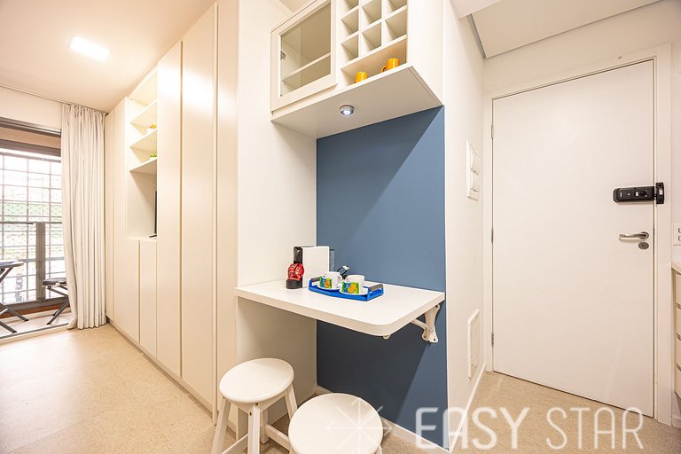 Acogedor estudio con cama Queen en Brooklin