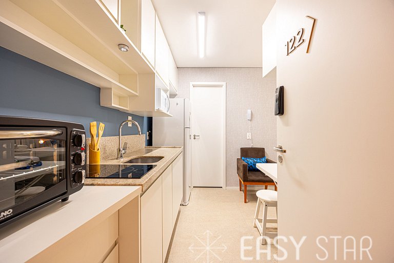 Acogedor estudio con cama Queen en Brooklin