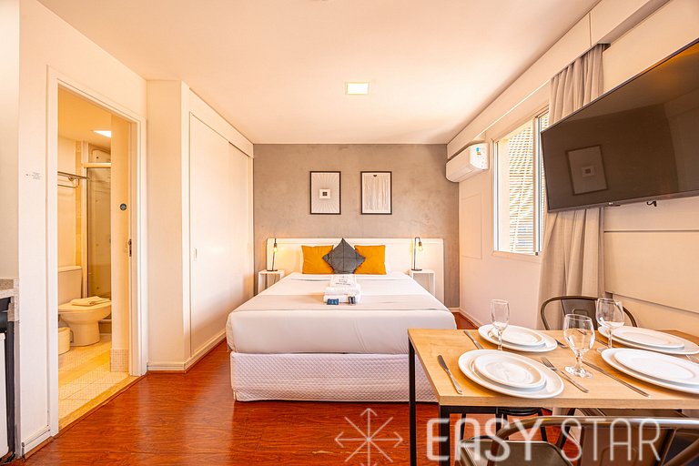 Easy Star - Flat na Vila Olímpia aconchegante e iluminado -