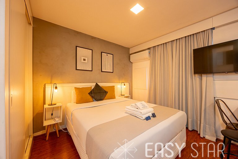 Easy Star - Flat na Vila Olímpia aconchegante e iluminado -