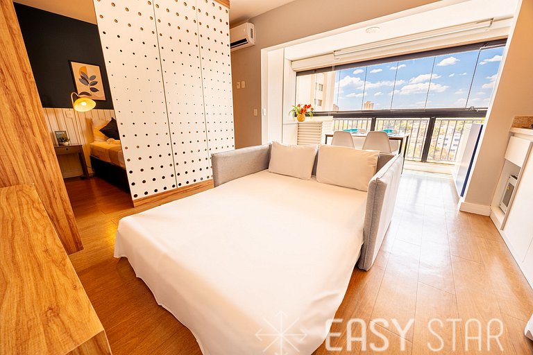 Easy Star - Studio Moderno e Aconchegante ao lado de Congonh