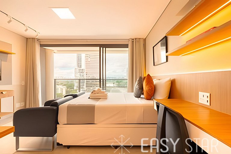 Studio Jockey Vaga e Lazer completo em Pinheiros