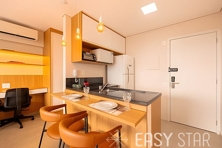 Studio Jockey Vaga e Lazer completo em Pinheiros