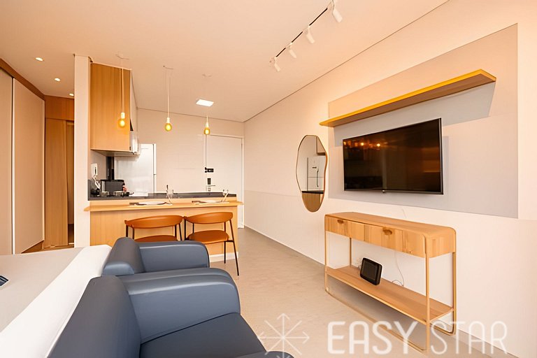 Studio Jockey Vaga e Lazer completo em Pinheiros