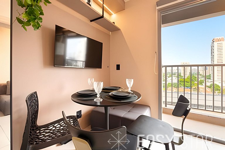 Studio Charmoso com lazer completo no Brooklin