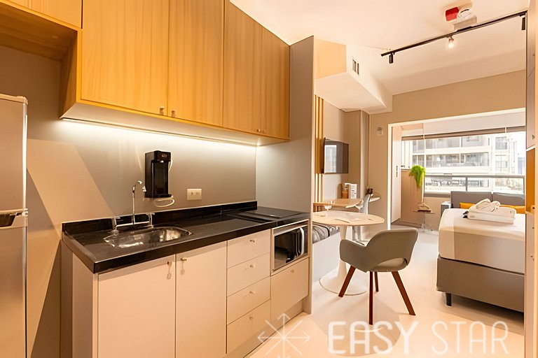 Belo Studio com Lazer Completo no Brooklin