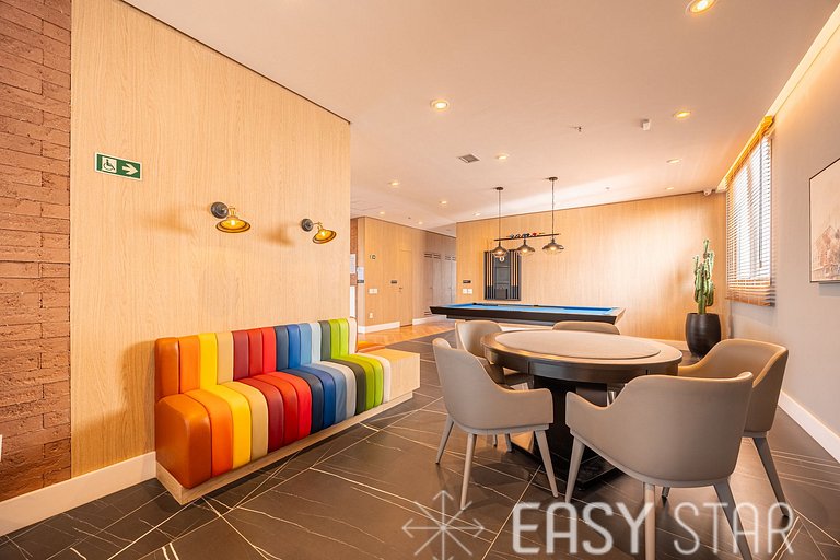 Easy Star - Hub Brooklin By EZ - Studio com Lazer completo n