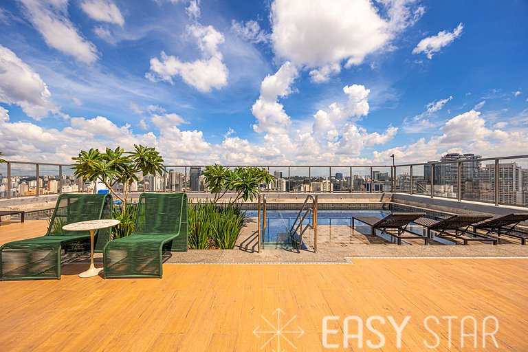 Easy Star - Hub Brooklin By EZ - Studio com Lazer completo n
