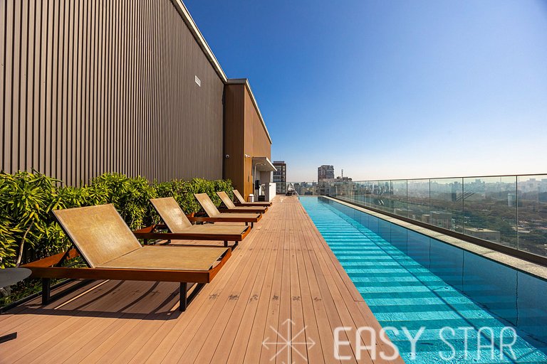 Easy Star - Fabuloso studio com mezanino em Moema - SK01I