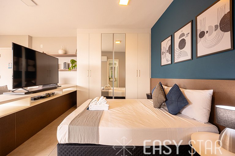 Easy Star - Studio Iluminado e com Vista, ao lado do Aeropor